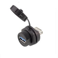 USB Dual Female Socket Panel Mount Adapter USB 3.0 2.0 Waterproof Connector