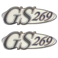 Glastron GS 269 Boat Raised Emblem Decals 0573079 - Black (pair)
