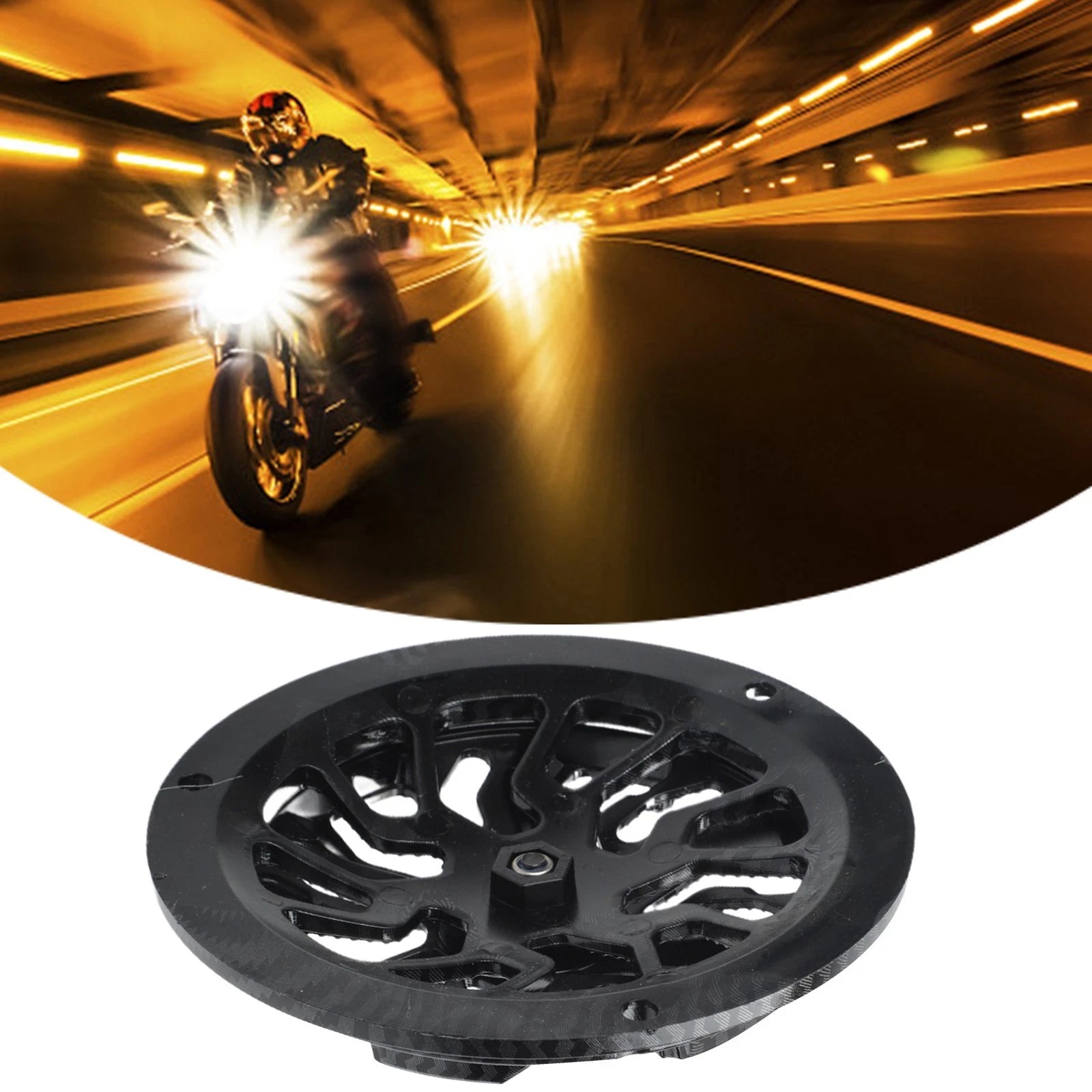 Motorcycle Fan Cover Efficient Heat Dissipation 360 Degree Adjustable Fit
