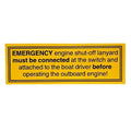 Ranger Boat Warning Decal 1860637 - Emergency Engine Shut-Off Sticker