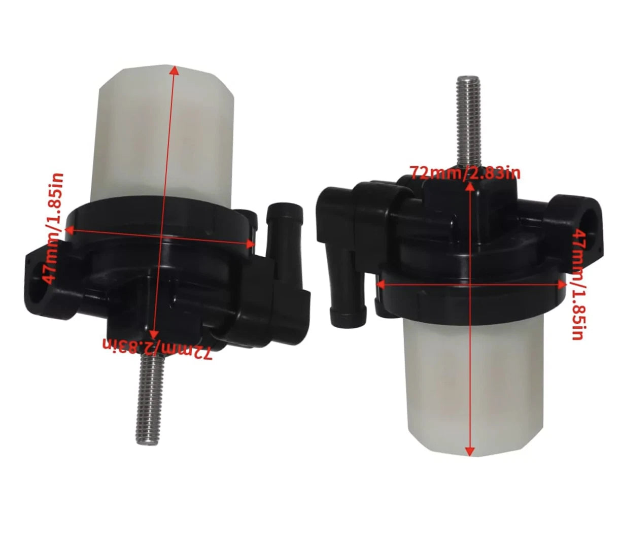 879884T Inline Fuel Filter for Mercury 30 35 40 50 60 HP Outboard Engine 2pcs