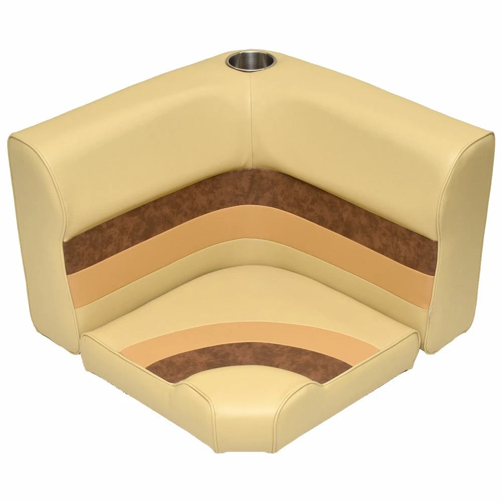 Wise Pontoon Boat Seat Cushions 8WD133-1010 - Radius Corner Sand (2PC)