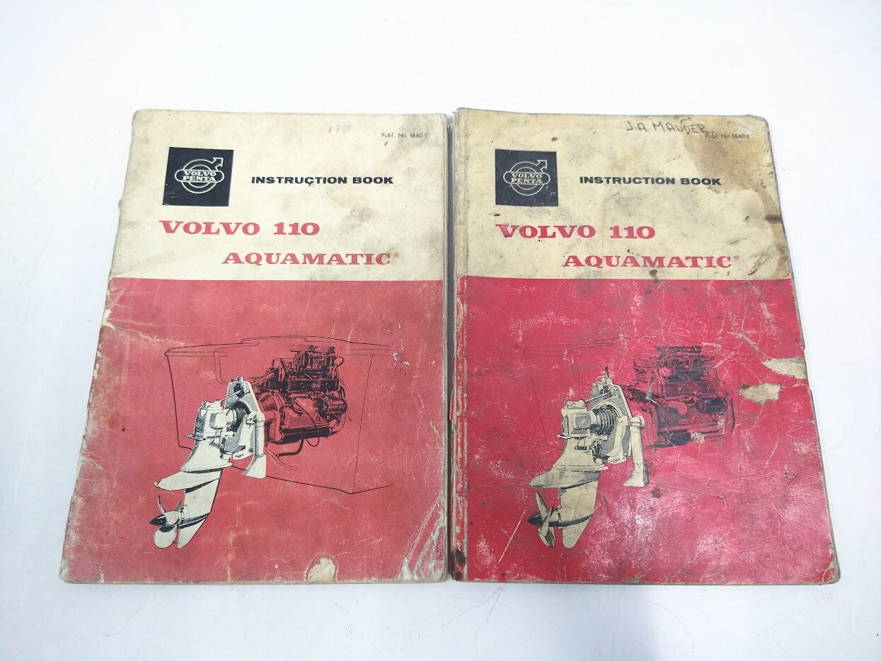 Volvo Penta 1640B & 1640C, Volvo 110 Aquamatic Instruction Books