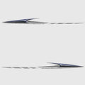 Glastron Boat Hull Decals - 2009 MX Stickers Black Blue (set of 2)