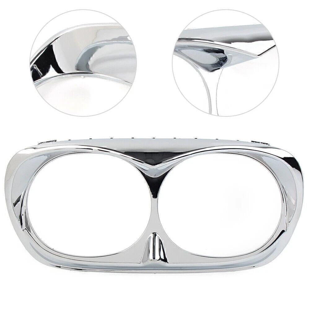 Chrome Headlight Bezel Scowl Outer Fairing for Harley Touring Road FLTR/X 98-13