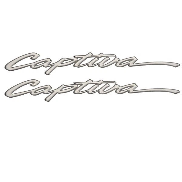 Rinker Boat Model Emblem Decals - Captiva Vinyl Stickers (pair)