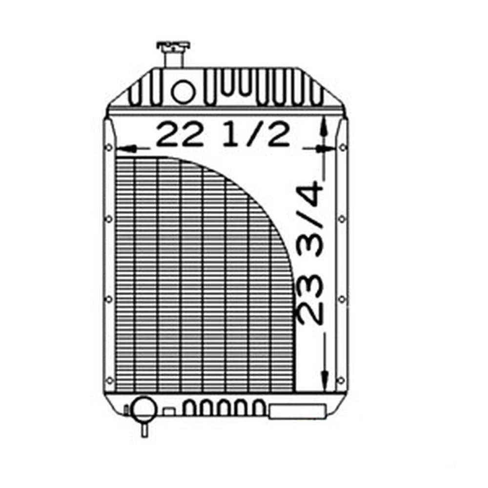 219529 Tractor Radiator - 23 3/4 X 22 1/4 X 2 5/8 Fits Case/IH