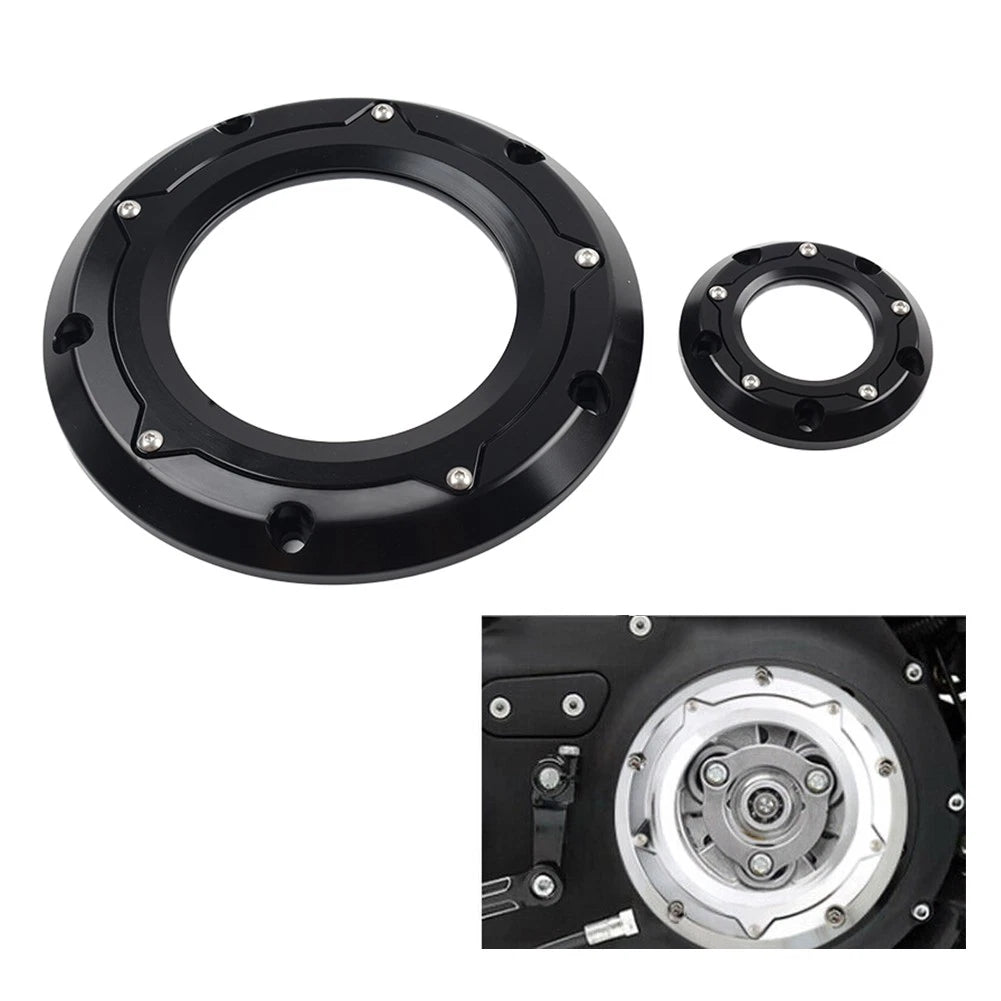 Black Engine Derby Timer Timing Cover Fit Harley Softail Dyna Touring Road Glide