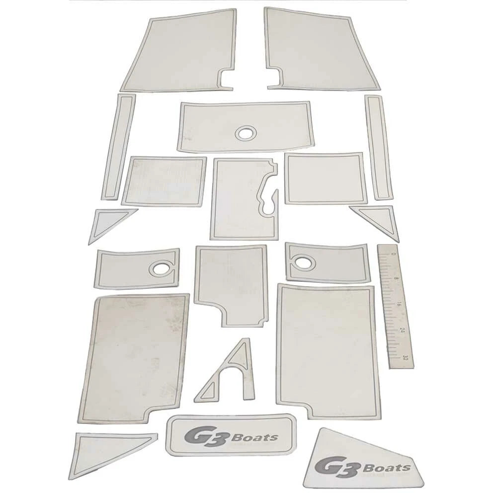 G3 Boat Non-Skid Deck Mats 73346037 - Bay 18 White Gray SeaDek (kit)