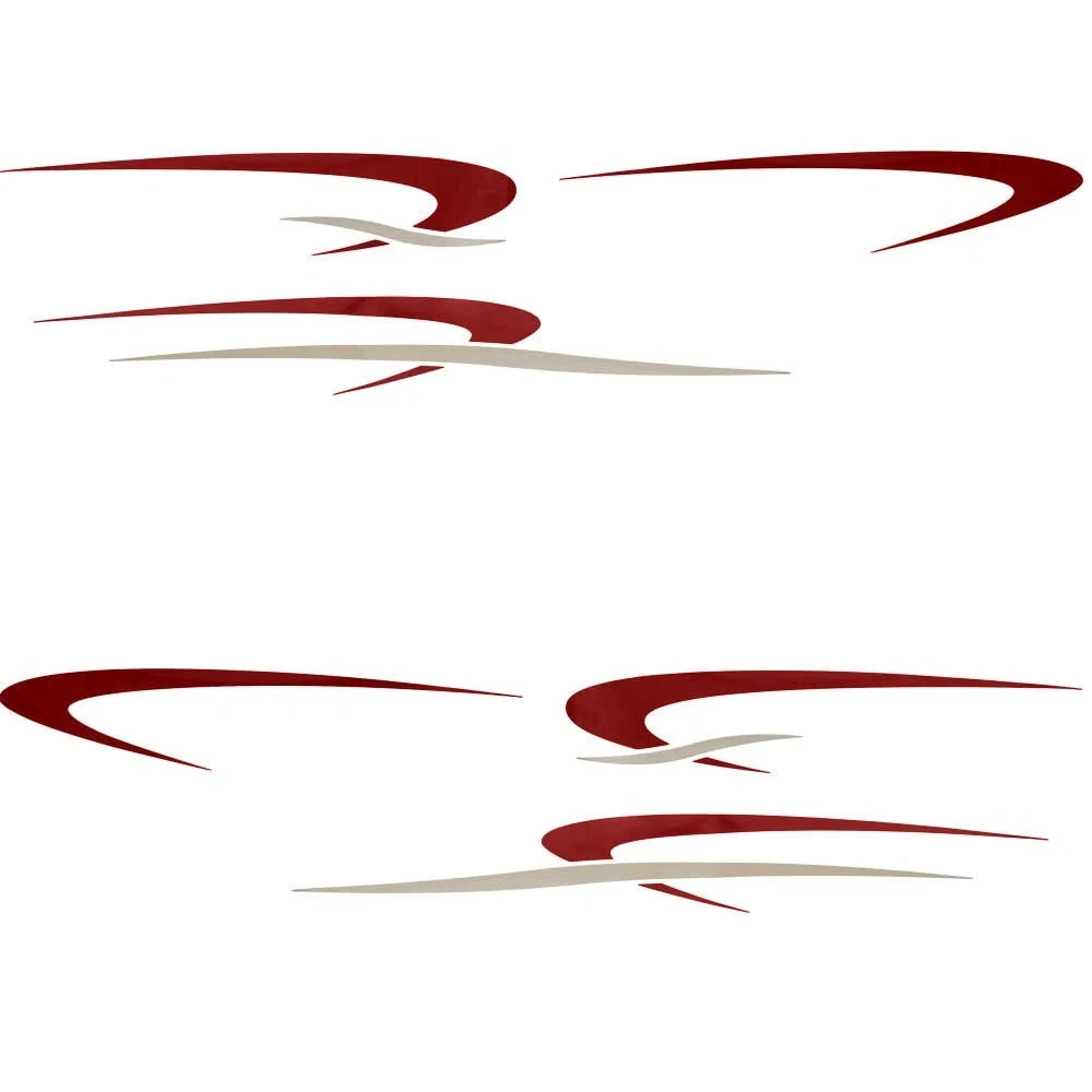 Palm Beach Pontoon Boat Graphic Decal 139381-03 - Burgundy (6PC)
