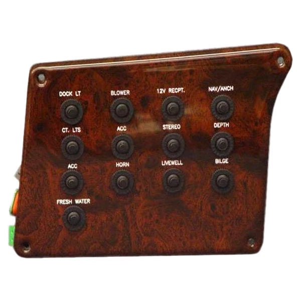Godfrey Pontoon Boat Breaker Panel - Push-to-Reset Woodgrain