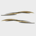 Rinker Boat Graphic Decals - Gold Black Stickers (set of 2)