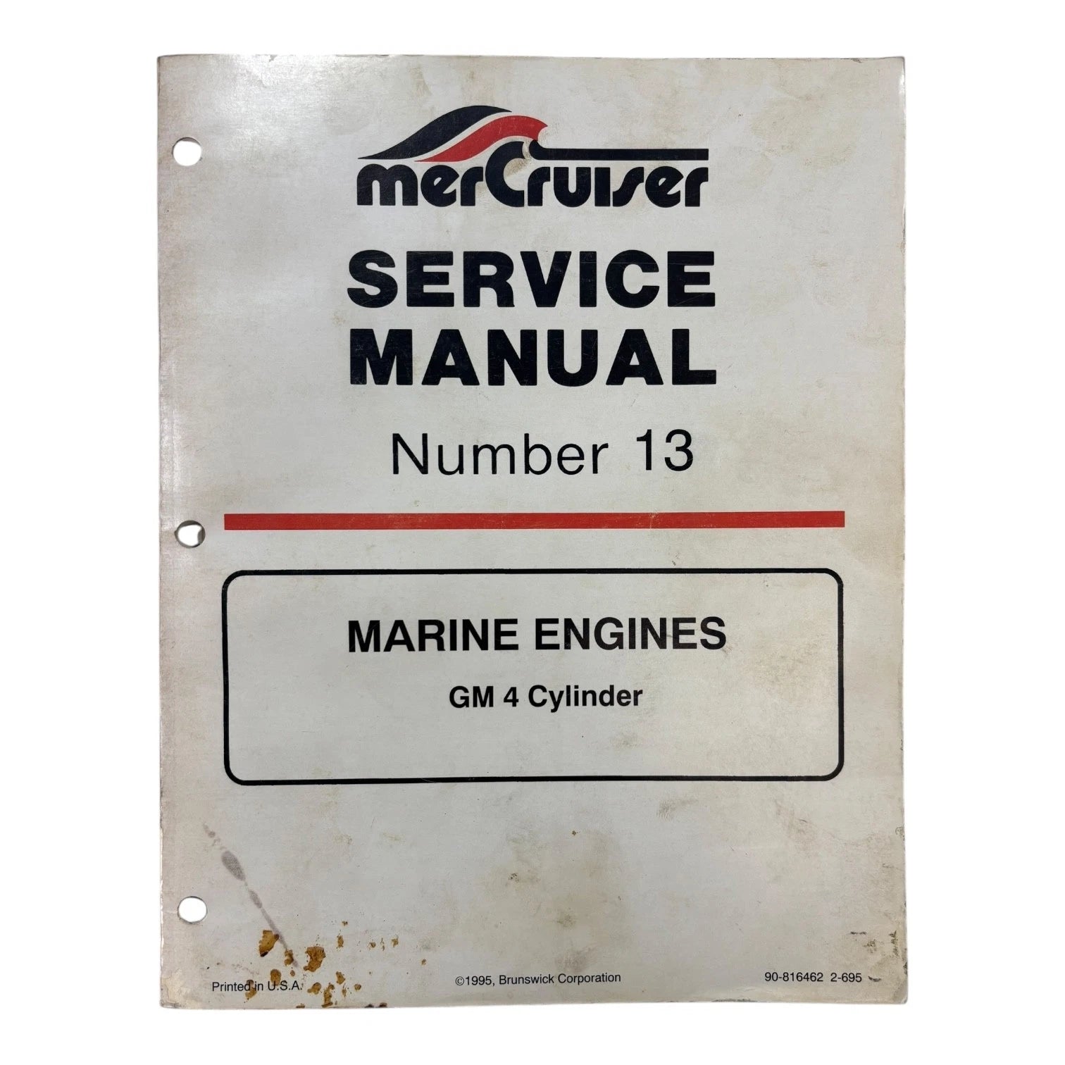 Mercruiser 90-816462, Marine Engines GM 4 Cylinder Service Manual #13 (1995)