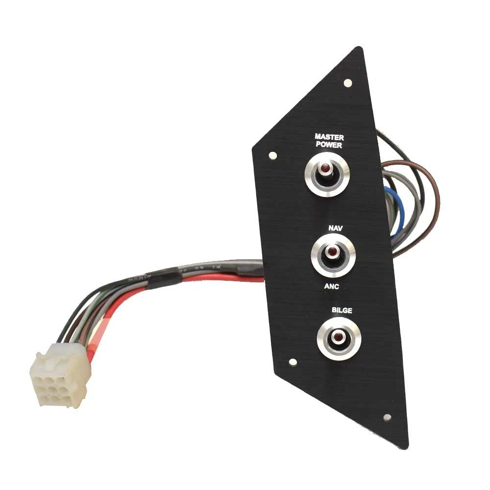 Crestliner Boat Toggle Switch Panel 2339592 - Bass Hawk Black Acrylic