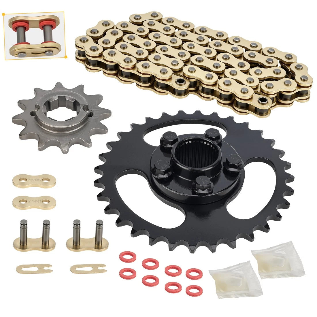 X-Ring Chain + Drive Sprocket Assembly for Polaris RZR 170 2017-2021