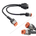 Motor 6 Pin 4 Pin to OBD2 Adapter Cable Diagnostic Scanner 2in1 for Harley US