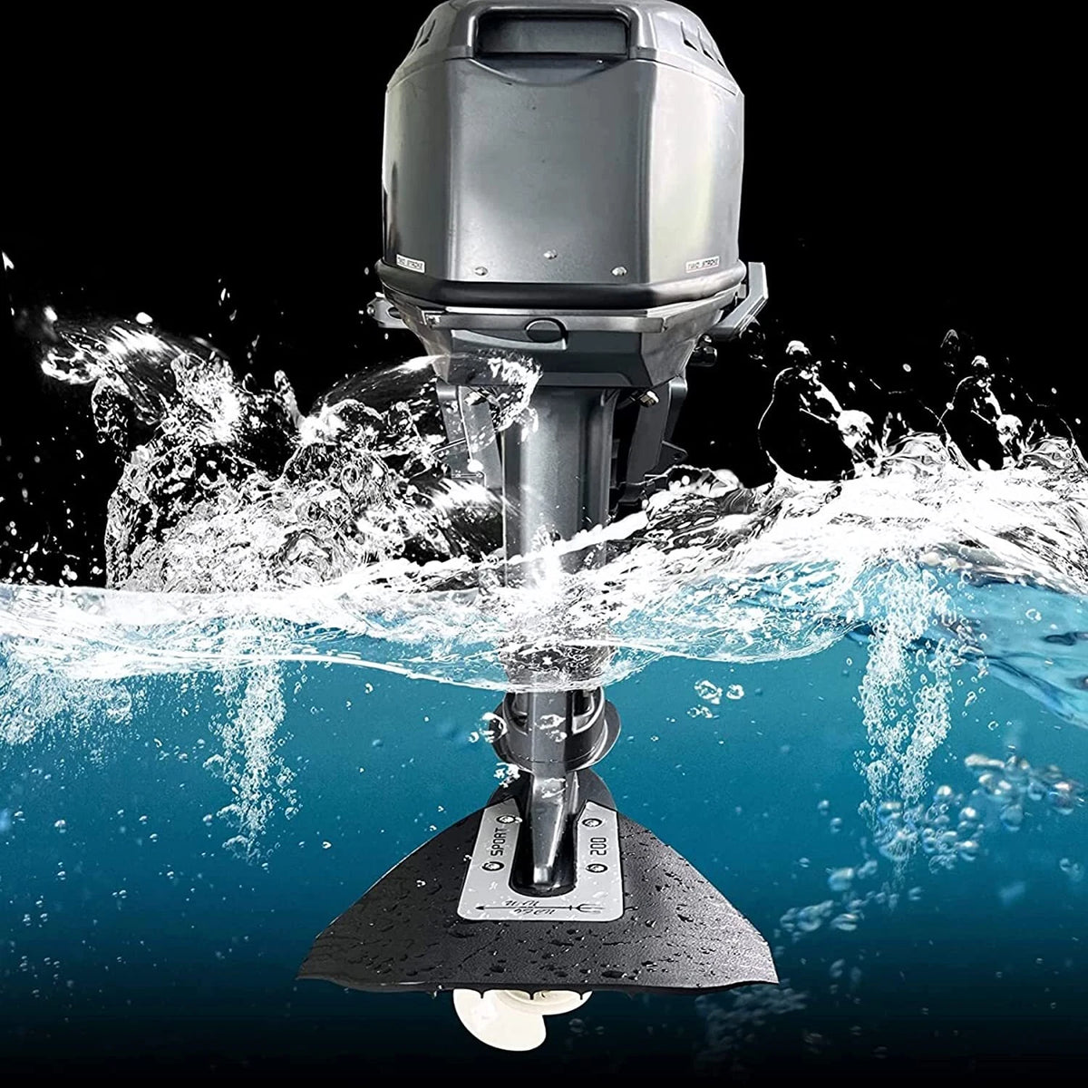 HydroFoil Stabilizer for 8 to 40HP Stabilizer Outboard Lower Unit Boat Black