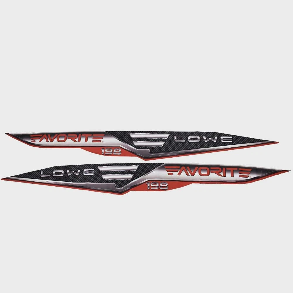 Lowe Boat Main Graphic Hull Decal 2408270 - Favorite 198 (set of 2)