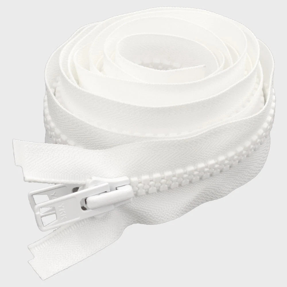 YKK Boat VISLON Zipper - No. 10 84 Inch White Double Pull
