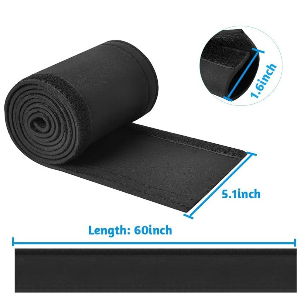 Trolling Motor Cable Sleeve 60 Inch Black Neoprene Flexible Protection