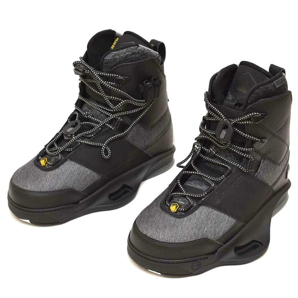 Liquid Force Boat Wakeboard Bindings - Peak 6X Size 10-11 Black (pair)