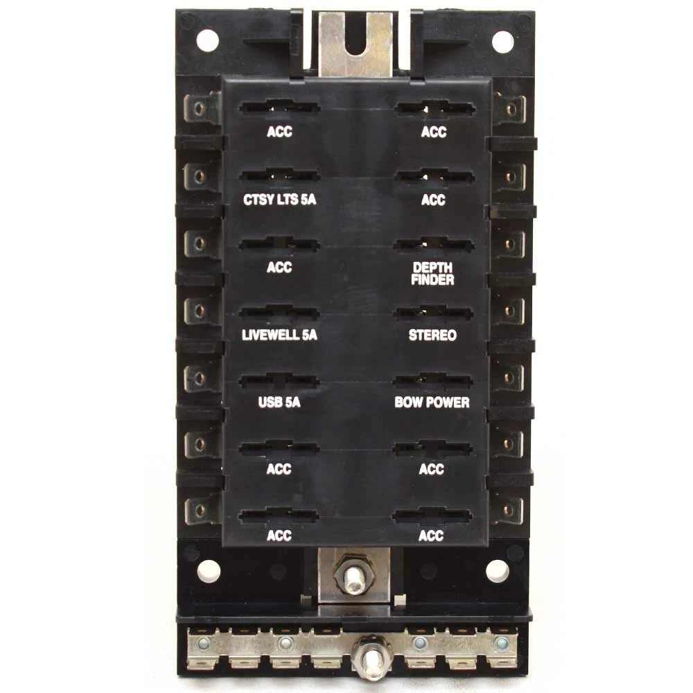 GCS Boat Fuse Block Panel 2361613 - 30A Black 14 Position