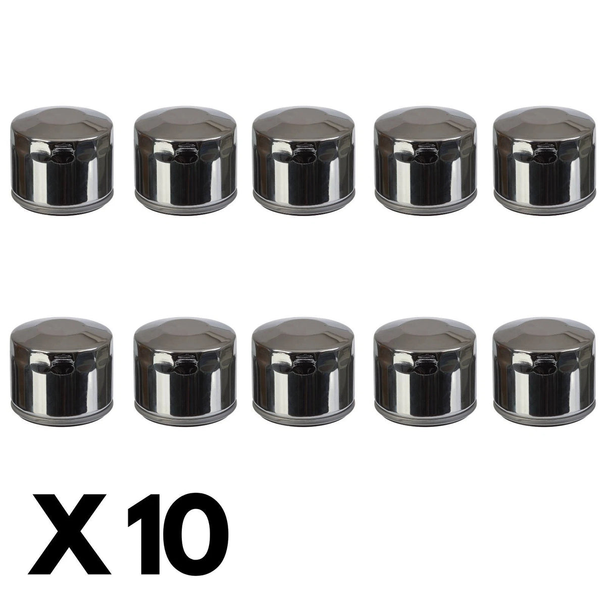 10 Pack Whites Chrome Oil Filter for Harley FXE 1340 Super Glide 1983-1984