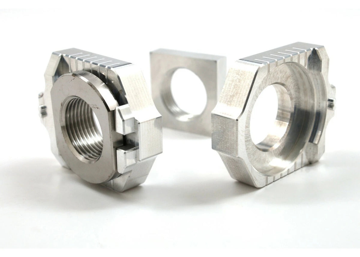 Works Axle Blocks Elite KTM & Husqvarna Silver – Fits 2022-2023 Offroad Models
