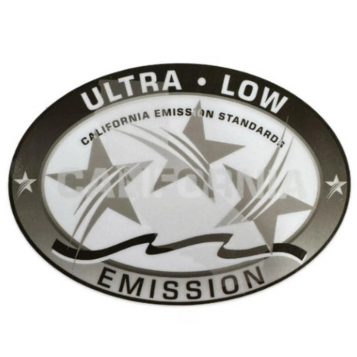 Ultra Low Emission 3 Star California DOT Outboard Sticker - Gray 3.58"x2.4