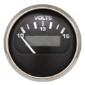 Faria Boat Volt Gauge GH0014A - Hour Meter 2 Inch Black Silver