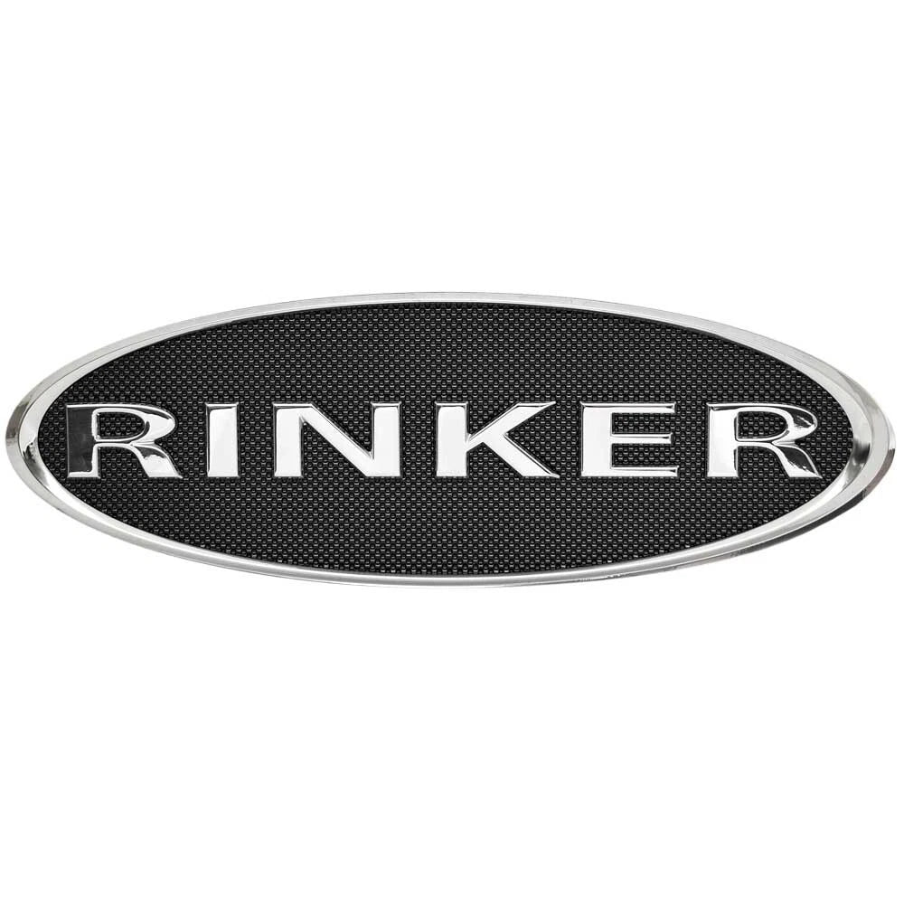 Rinker Boat Raised Emblem Decal 2190231 - 20 1/2 Inch Silver Black
