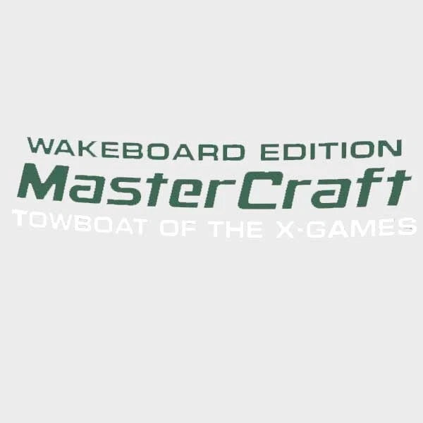 MasterCraft Boat Decal Sticker - Wakeboard Edition X-Games Green White