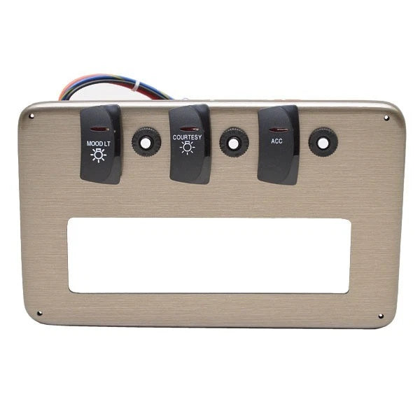 Weeres Pontoon Boat Rocker Switch Panel - 9 3/4 Inch Taupe Plastic