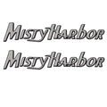 Misty Harbor Boat Decal OEM 140507-04 - Black & Silver (pair)