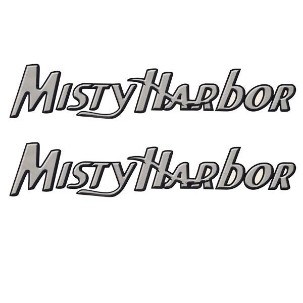 Misty Harbor Boat Decal OEM 140507-04 - Black & Silver (pair)