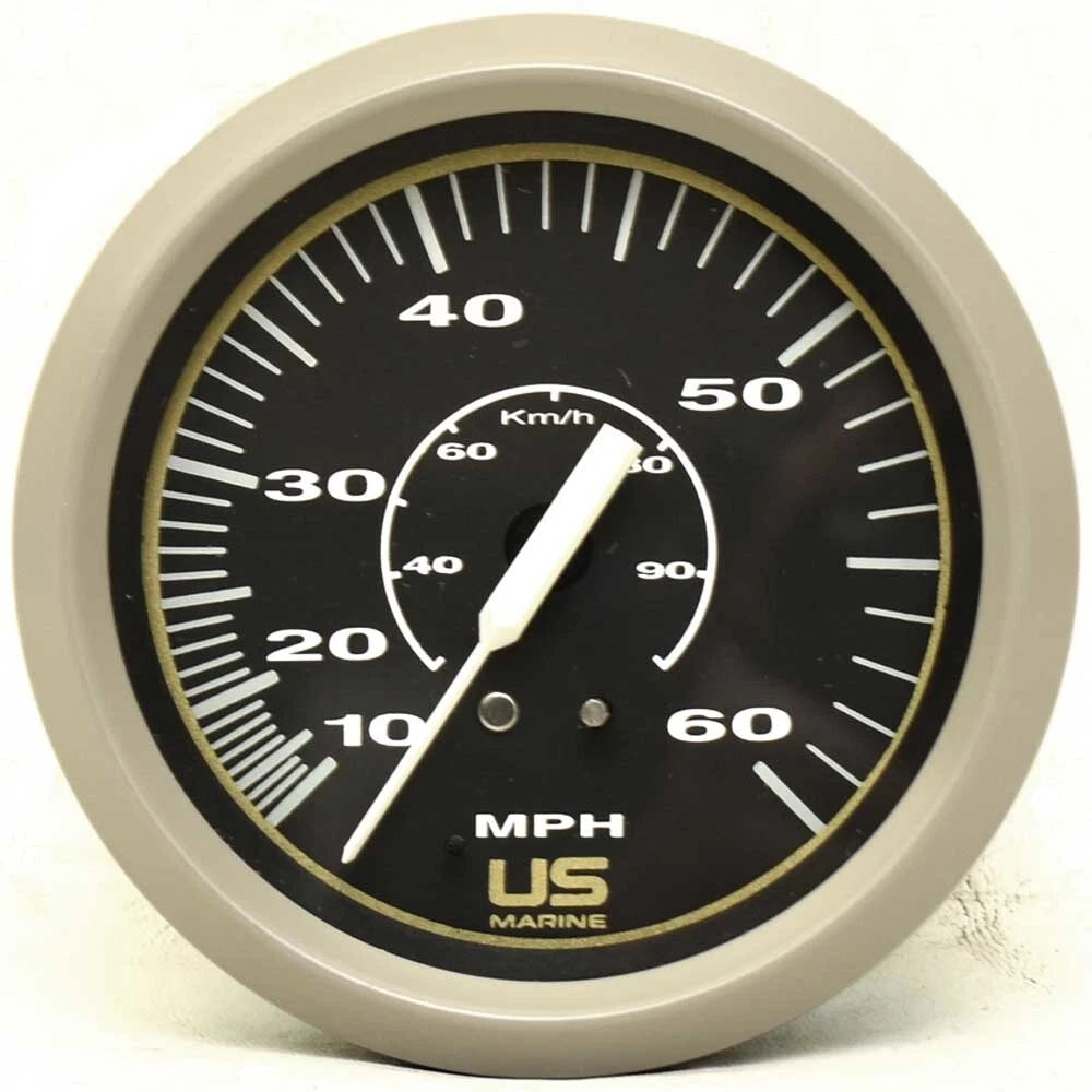 Faria Boat Speedometer Gauge SE9546A - 3 3/8 Inch Gray Black
