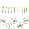 Milling Cutter Grind Drill Bit 1/4 - " 1/8 - " 10 PCS Engraving Shank for Metal