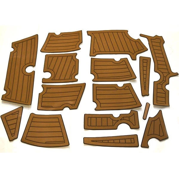 Larson Boat Swim Platform Mats - 258 Toffee Black (kit)