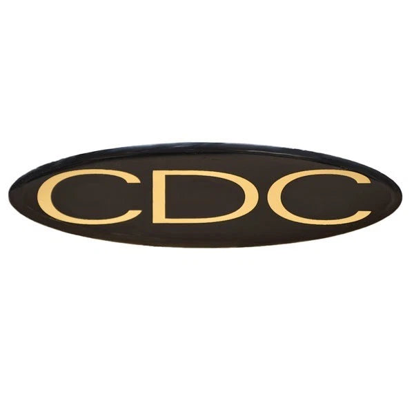 Tracker Boat Raised Decal 32972 - CDC 3 5/8 X 1 Inch Black - Gold
