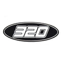 Crownline Boat Raised Decal 40711 - 320 LS Black Silver