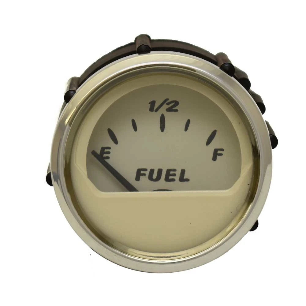 Faria Boat Fuel Level Gauge GPC040A - 2 Inch Silver Beige