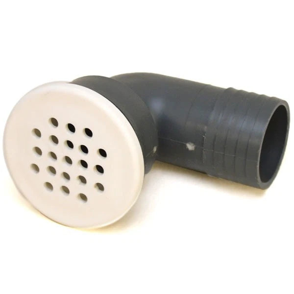 Robalo Boat Drain - Floor Strainer 90 Degree 2 Inch Plastic