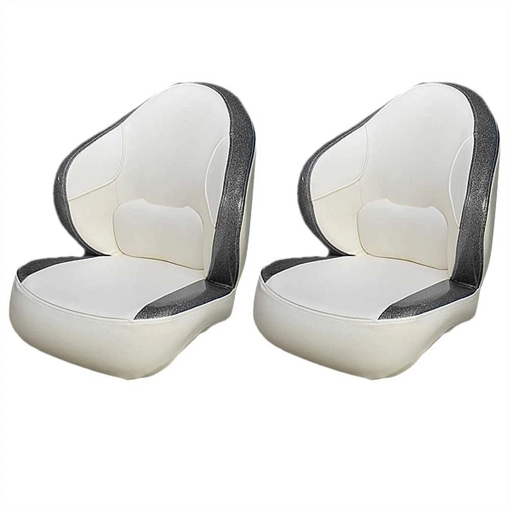 Sea Doo Boat Deluxe Bucket Seat PM2468BB - White Silver (pair)