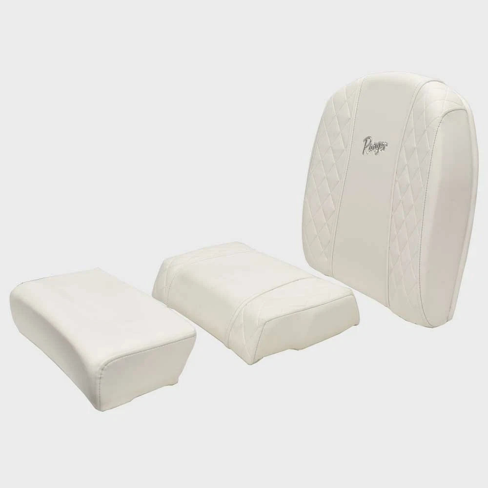 Ranger Boat Leaning Post Seat Cushions - Bay Series White