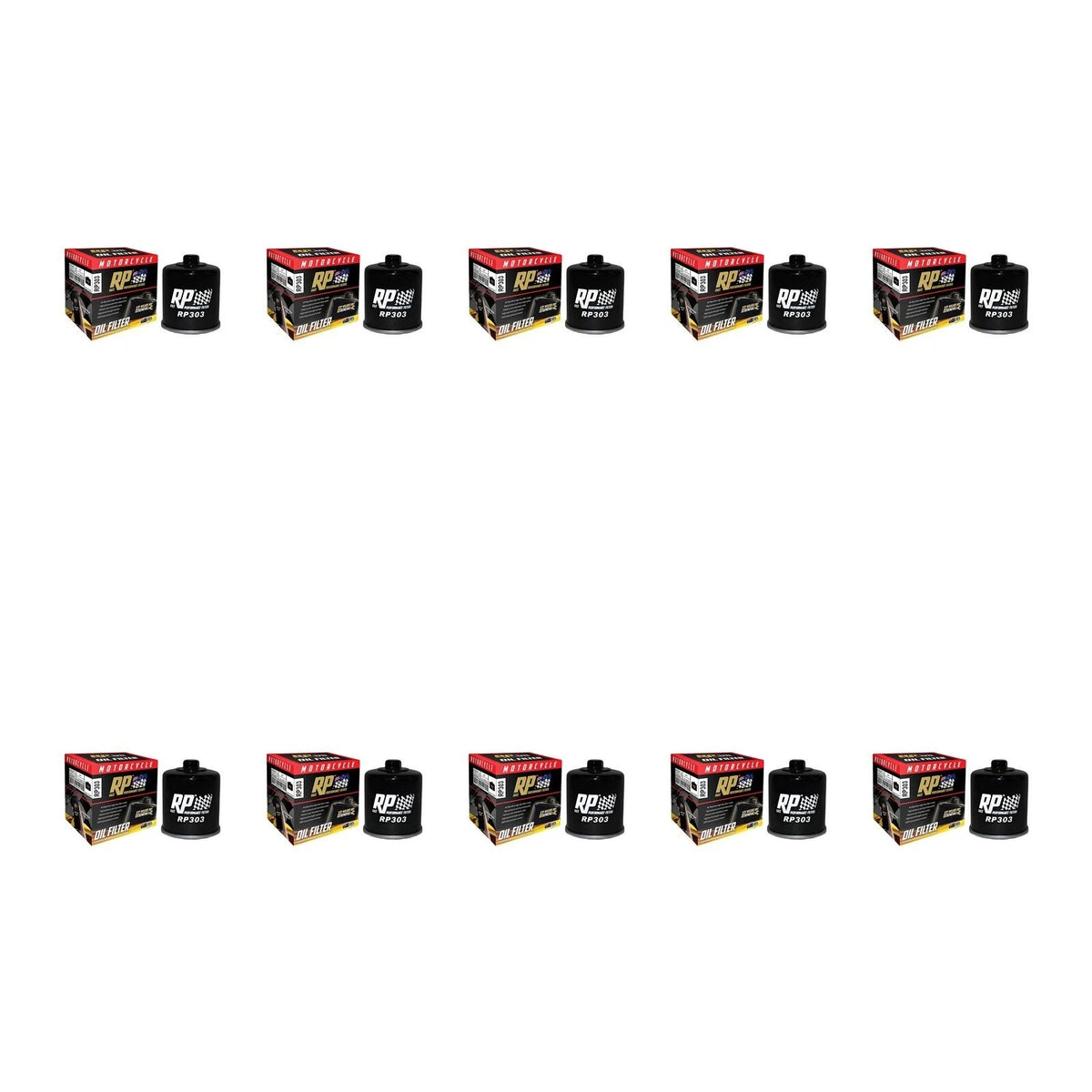 10 Pack RP Oil Filter for Kawasaki Ninja 300/EX300 2013-2017