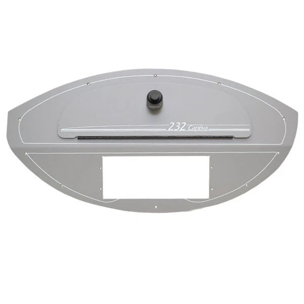 Rinker Boat Glove Compartment Box Panel - Captiva 232 Gray Aluminum