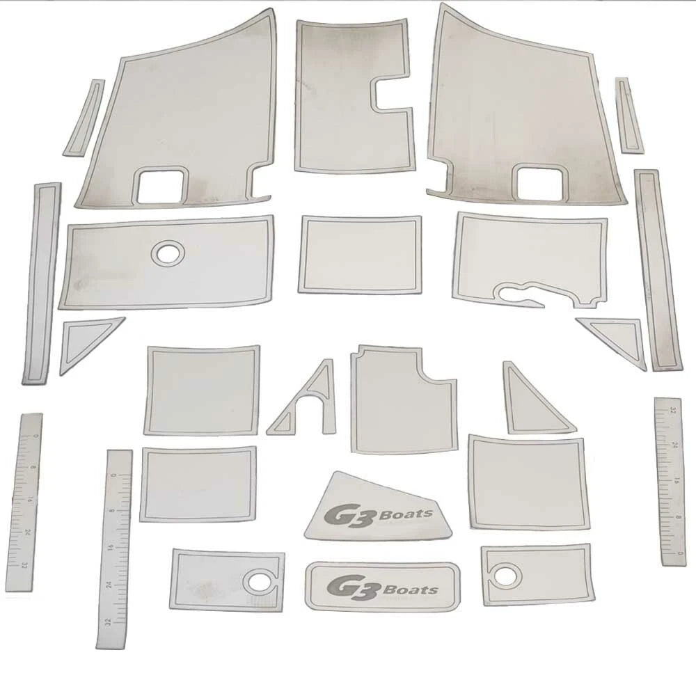 G3 Boat Non-Skid Deck Mats 73346039 - Bay 20 White Gray SeaDek (kit)