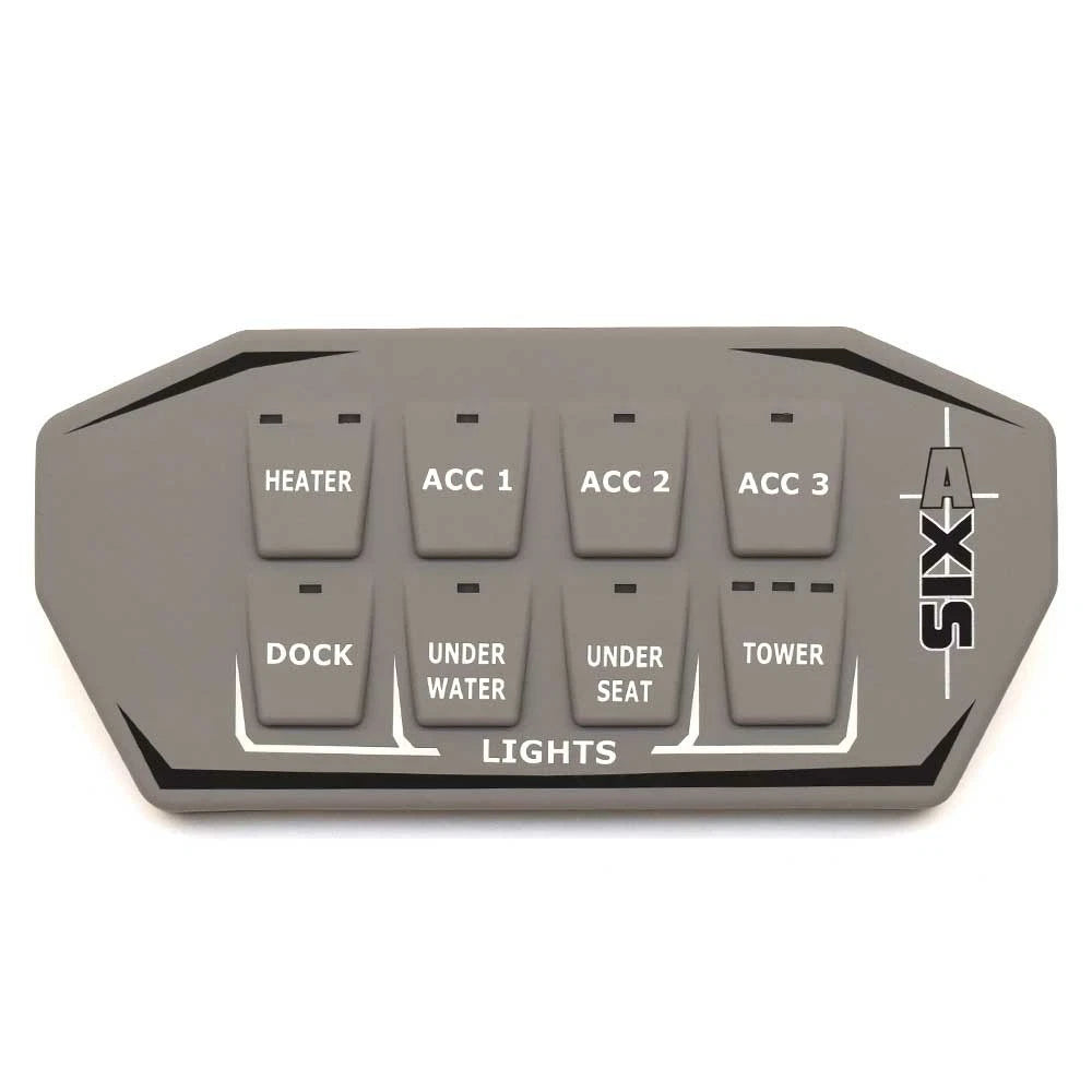 Axis Boat Dashboard Keypad 3747030 - Lights Gray Rubber