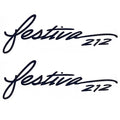 Rinker Festiva 212 Boat Model Decals - Dark Blue Stickers (pair)