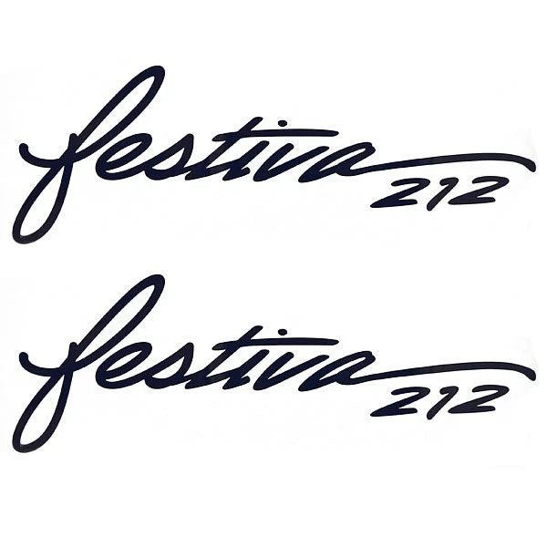 Rinker Festiva 212 Boat Model Decals - Dark Blue Stickers (pair)